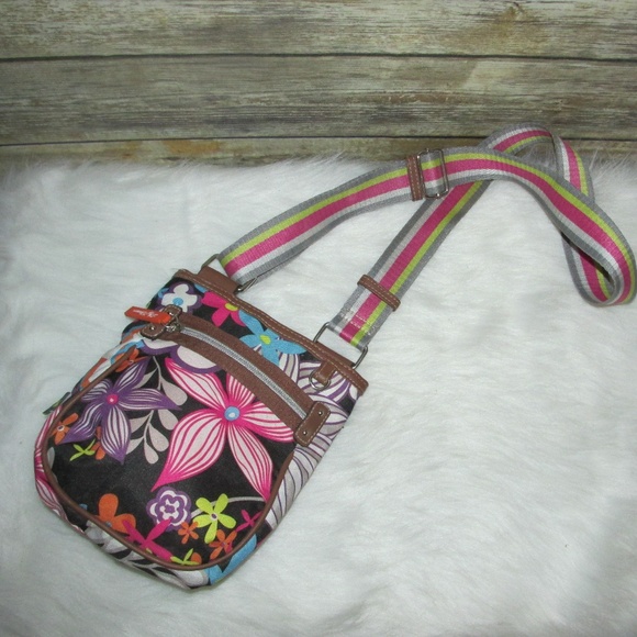 Lily Bloom Multi-Color Floral Print Crossbody - Picture 6 of 8